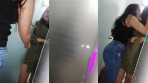 Bengaluru girls ke beech – washroom mein hua hot Lesbian Sex – Indian porn video - MyPornerLeak
