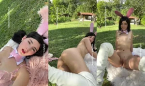 Bunny Catsara Pleasures Her Holes In The Garden - Catsara leak