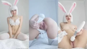 Cute Bunny Succubo2D Buzzes Her Muffin - MyPornerLeak Leak