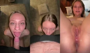 Katieslilwrld Gets Her Shaved Pussy Creampied - Katieslilwrld leak