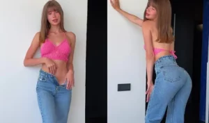 Russian model at home in a doggy style pose exposing her pussy to vaginal - MyPornerLeak